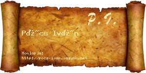 Pócs Iván névjegykártya